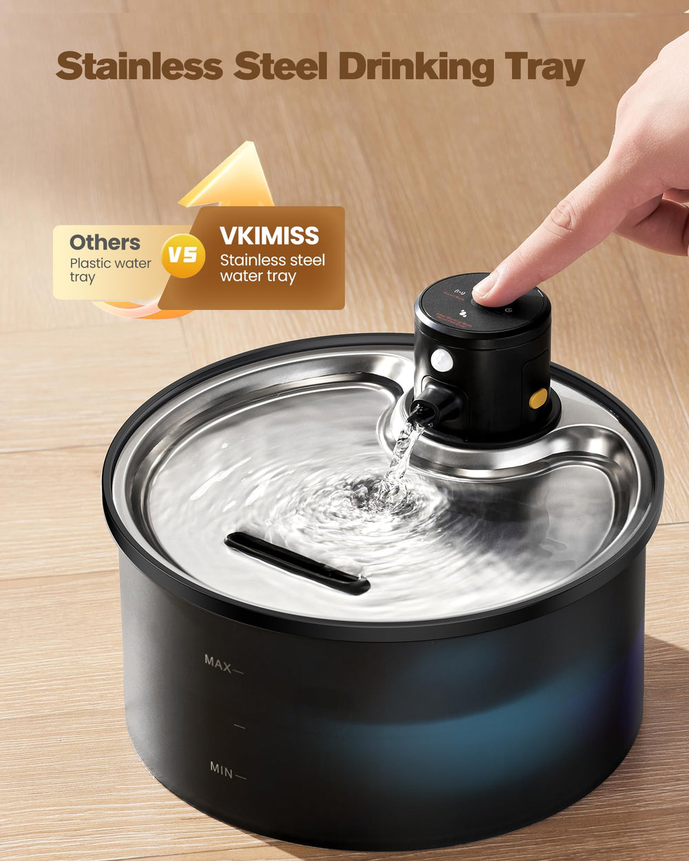 VKIMISS mode-capteur-eau chat pour une détection pratique