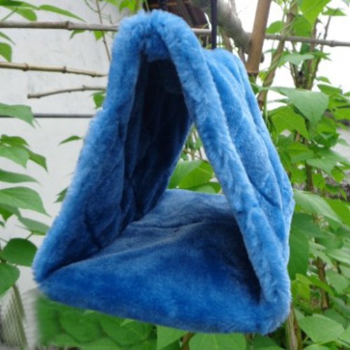 Hamac-douillet Vktech bleu, espace cocooning pour oiseau.
