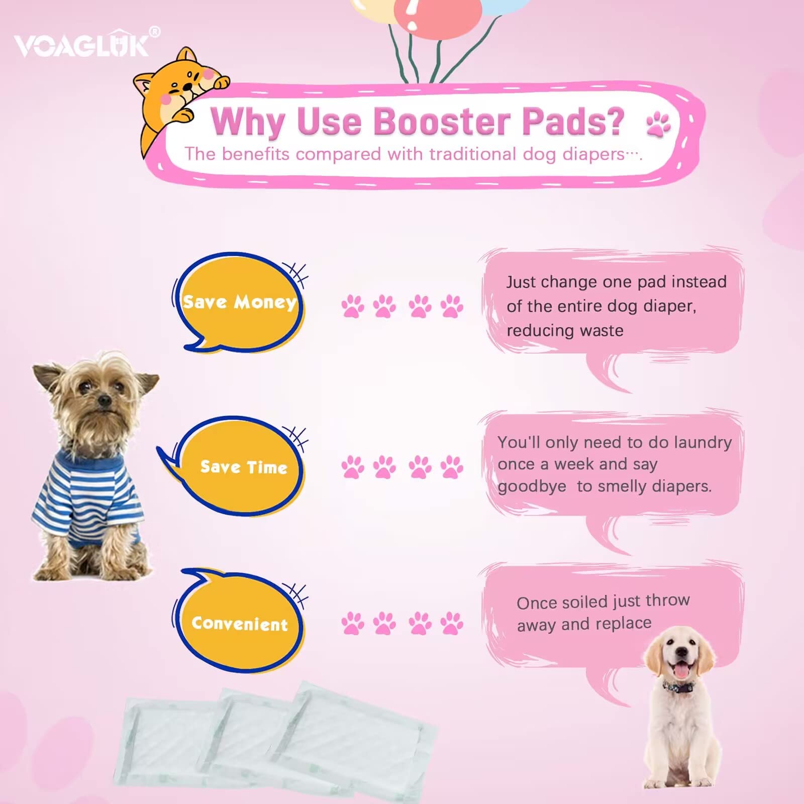 VoagLuk doublures absorption supérieure, démonstration d'absorption efficace.