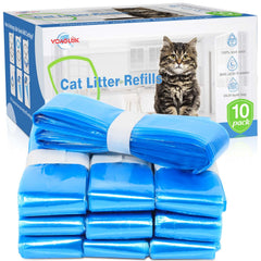 VoagLuk sacs litière chat lot 10, pratique pour entretien et propreté durable.