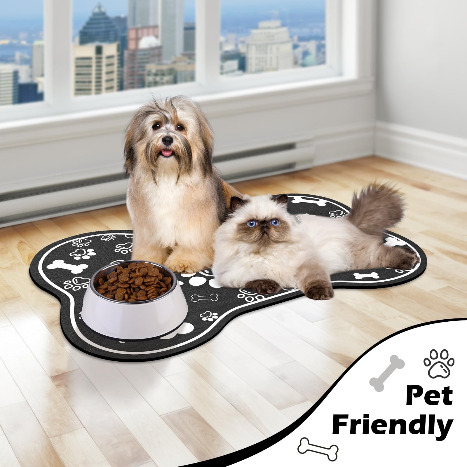Voanos tapis facile à nettoyer, parfait pour un espace repas propre.