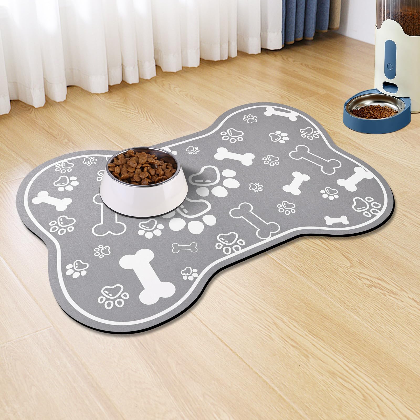 Voanos tapis design Os pour gamelles, espace propre et attractif.
