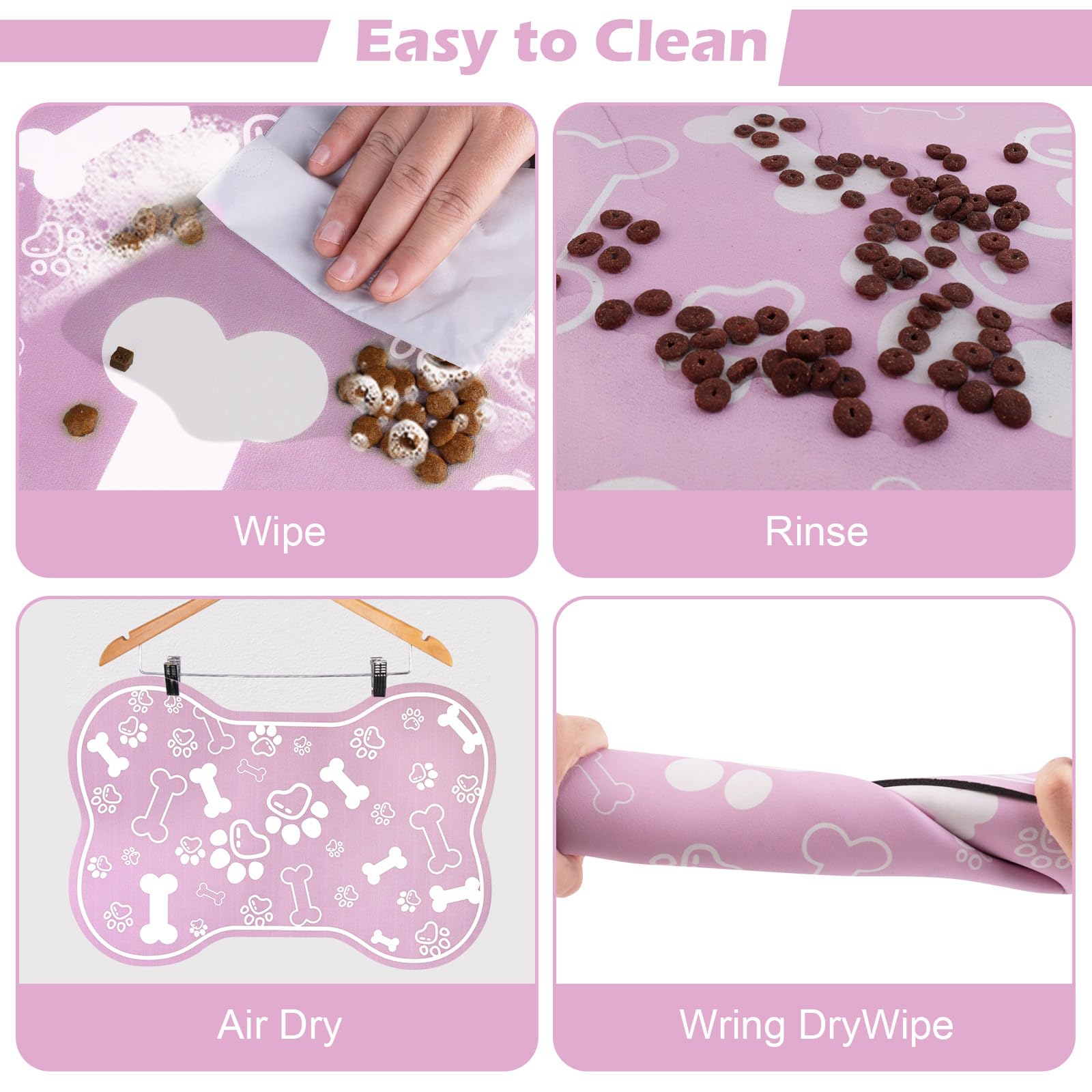 Voanos tapis durable rose, résiste aux griffes et à l'usure.