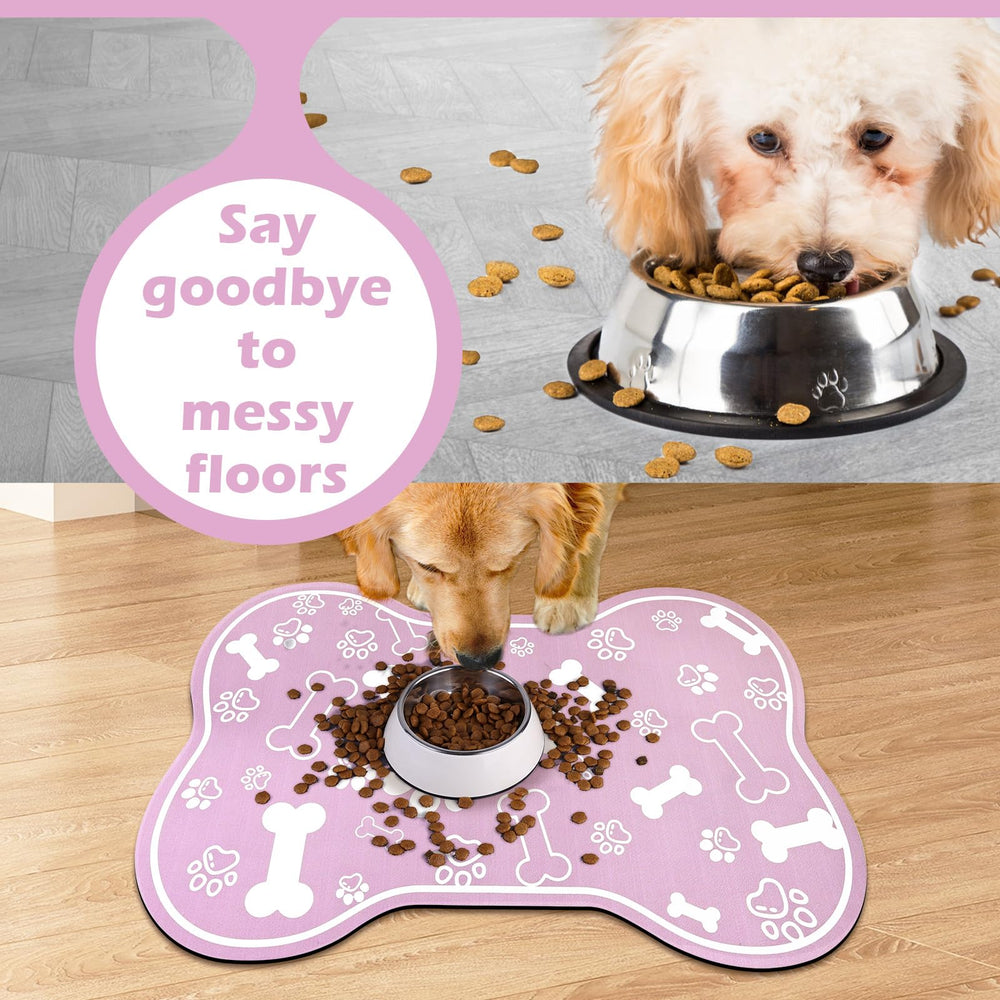 Voanos tapis d'alimentation rose, nettoyage facile après les repas.