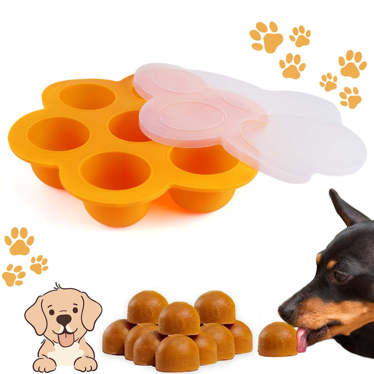 Vodolo moule friandises chiens avec couvercle, prêt pour Pupsicle maison
