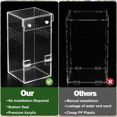 Vodolo terrarium – micro-perforations de 0,06 pouce évitant l'évasion tout en ventilant.