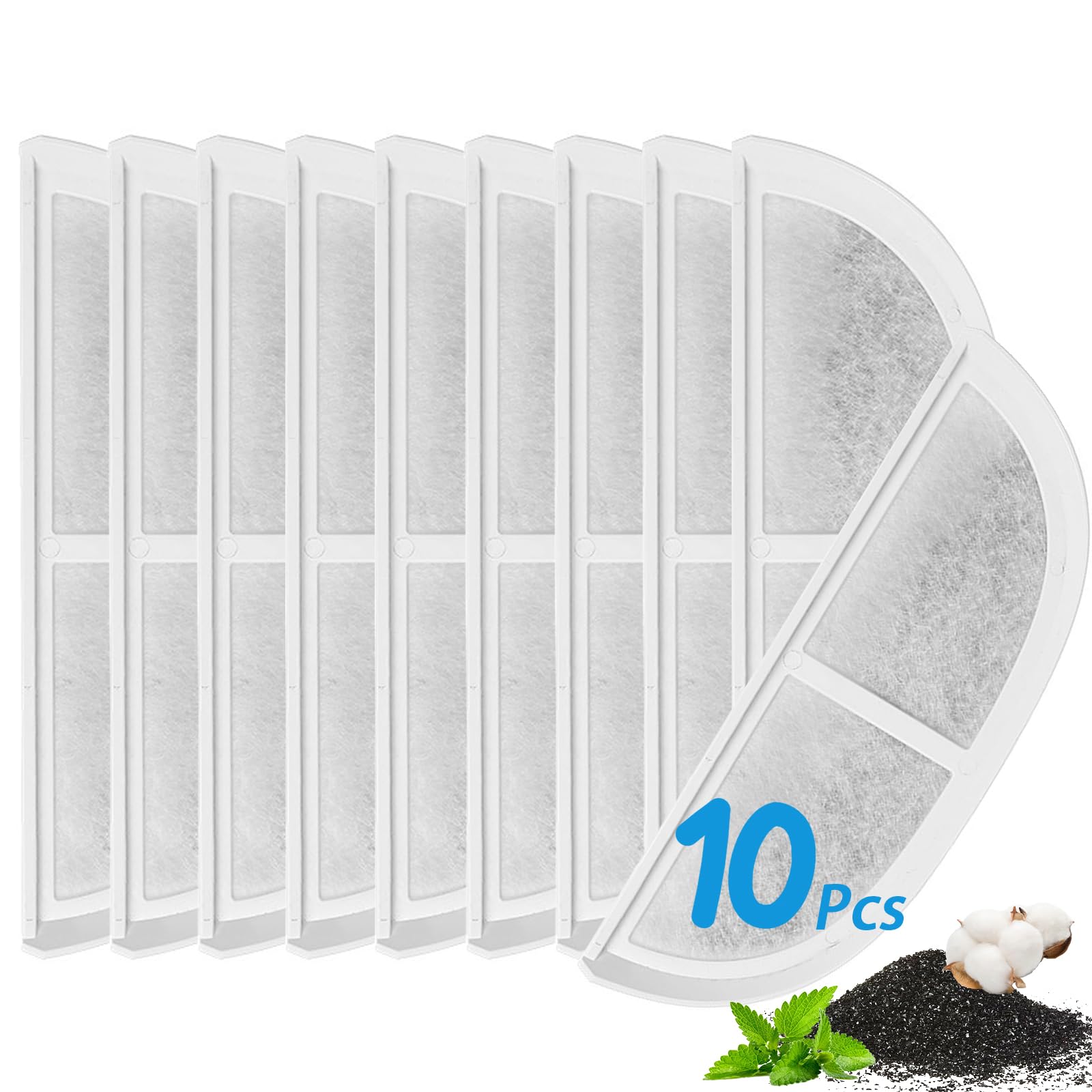 Vofiiln lot de 10 filtres fontaine animaux pour chiens et chats, eau plus fraîche.