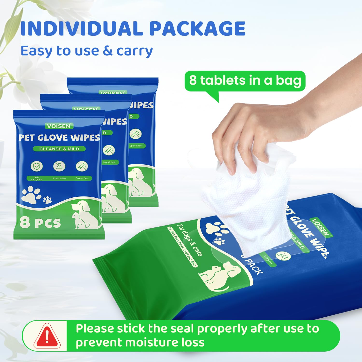 VOISEN gants-lingettes zones sensibles – nettoyage doux