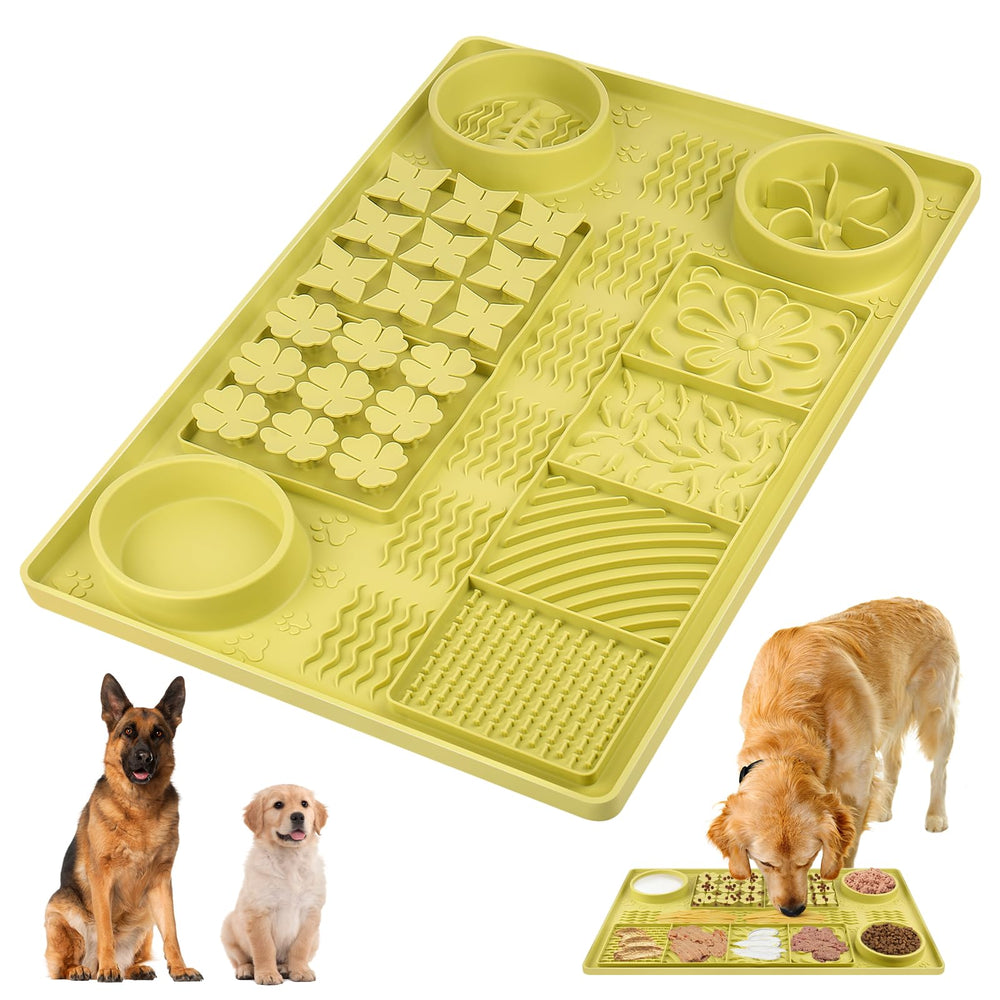 Tapis alimentaire Vokolesd 80x50 cm, espace généreux pour repas et léchage.