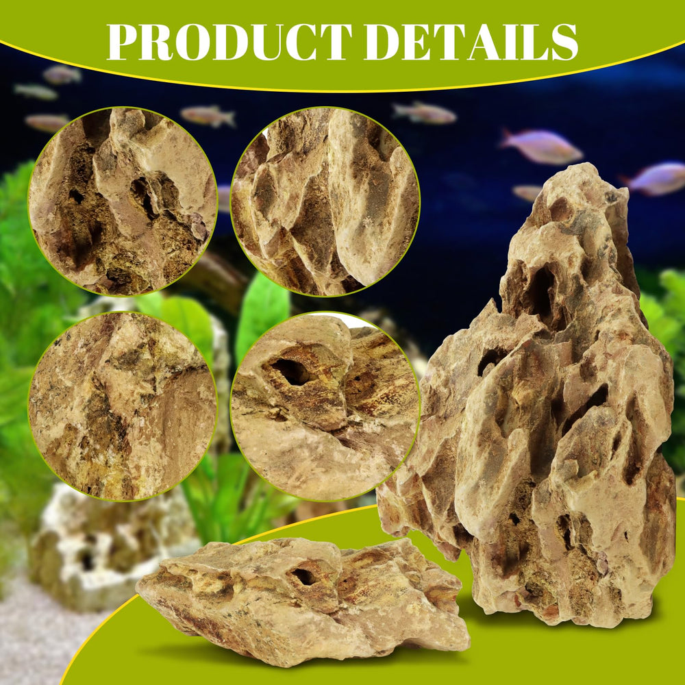 VOKOY deco aquarium pierres dragon textures riches pour montages et grottes.