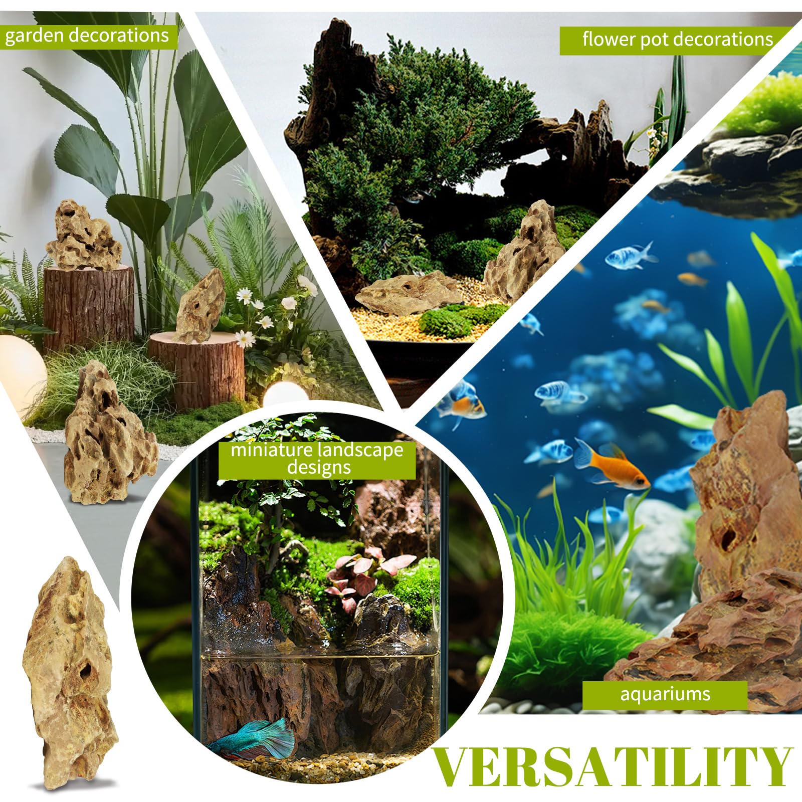 VOKOY kit pierres dragon installation rapide pour decors et abris dans l aquarium.