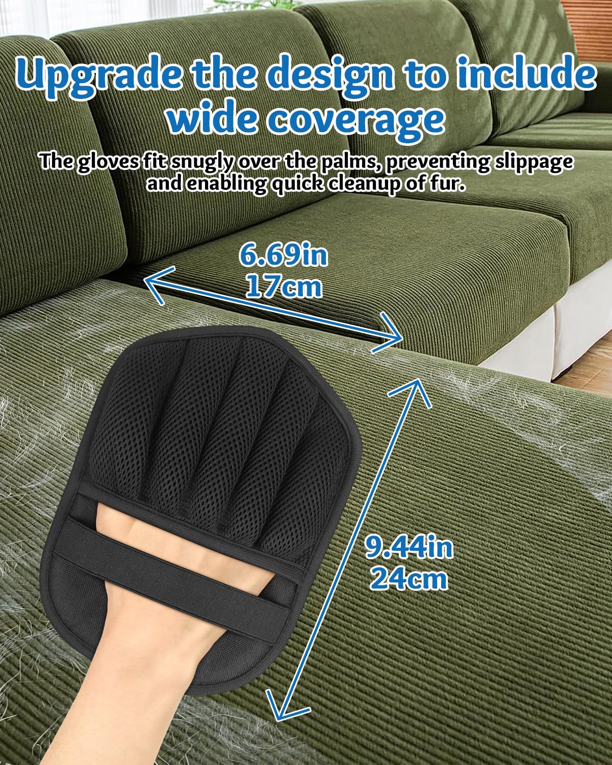 Gants Vokvaktak enlèvent rapidement les poils sur vêtements et textiles.