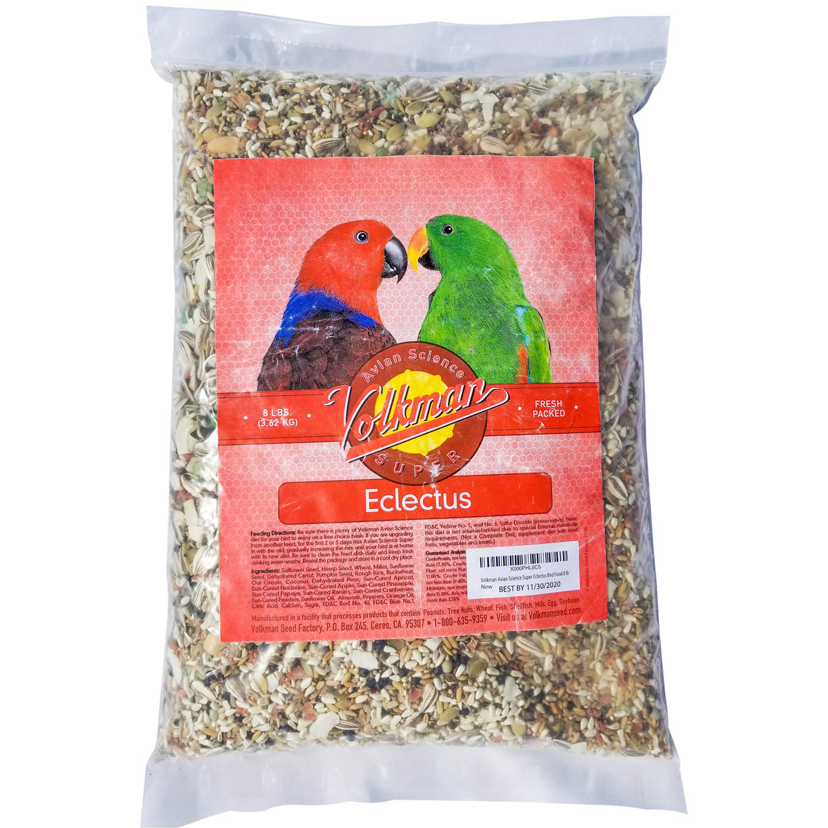 Volkman Avian Science Eclectus – mélange fruits et légumes, alimentation naturelle et appétissante pour Eclectus