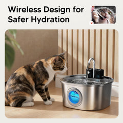 Voluas Fontaine – capacité 3,2 L, pratique pour plusieurs chats.