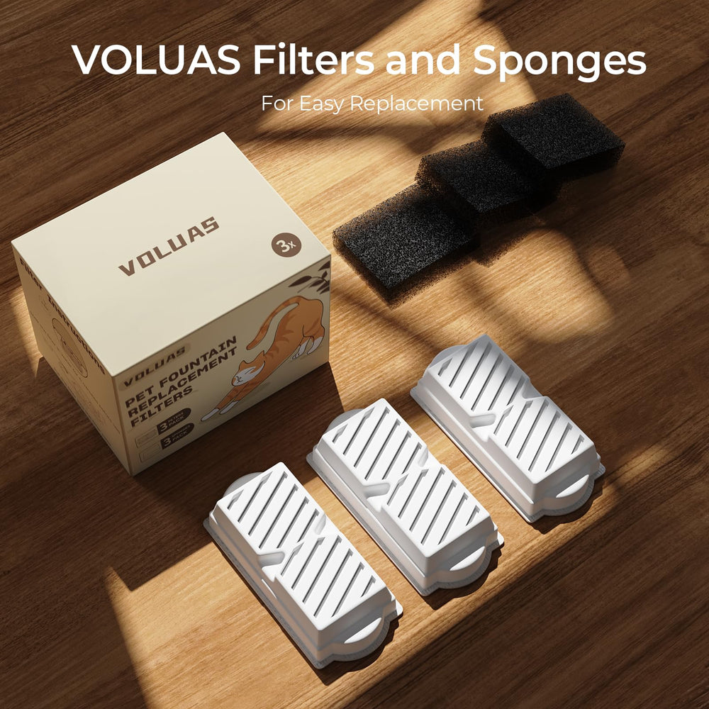 Installation facile des préfiltre et filtre Voluas pour usage quotidien.