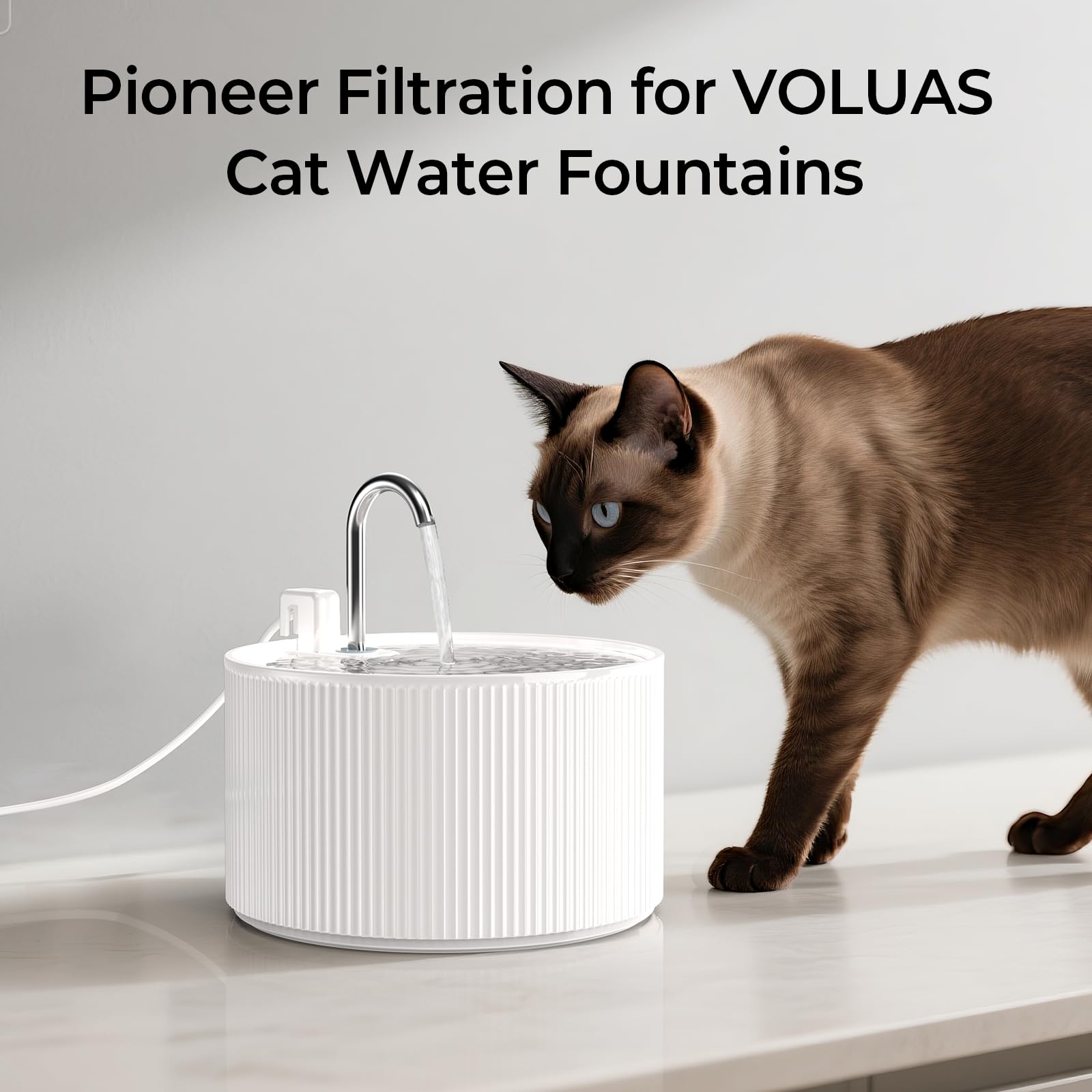 Emballage Voluas pratique avec six filtres et six préfiltre inclus.