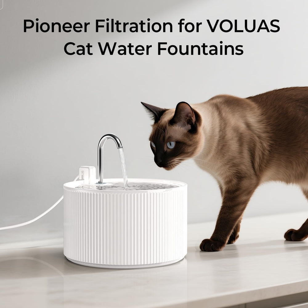 Emballage Voluas pratique avec six filtres et six préfiltre inclus.