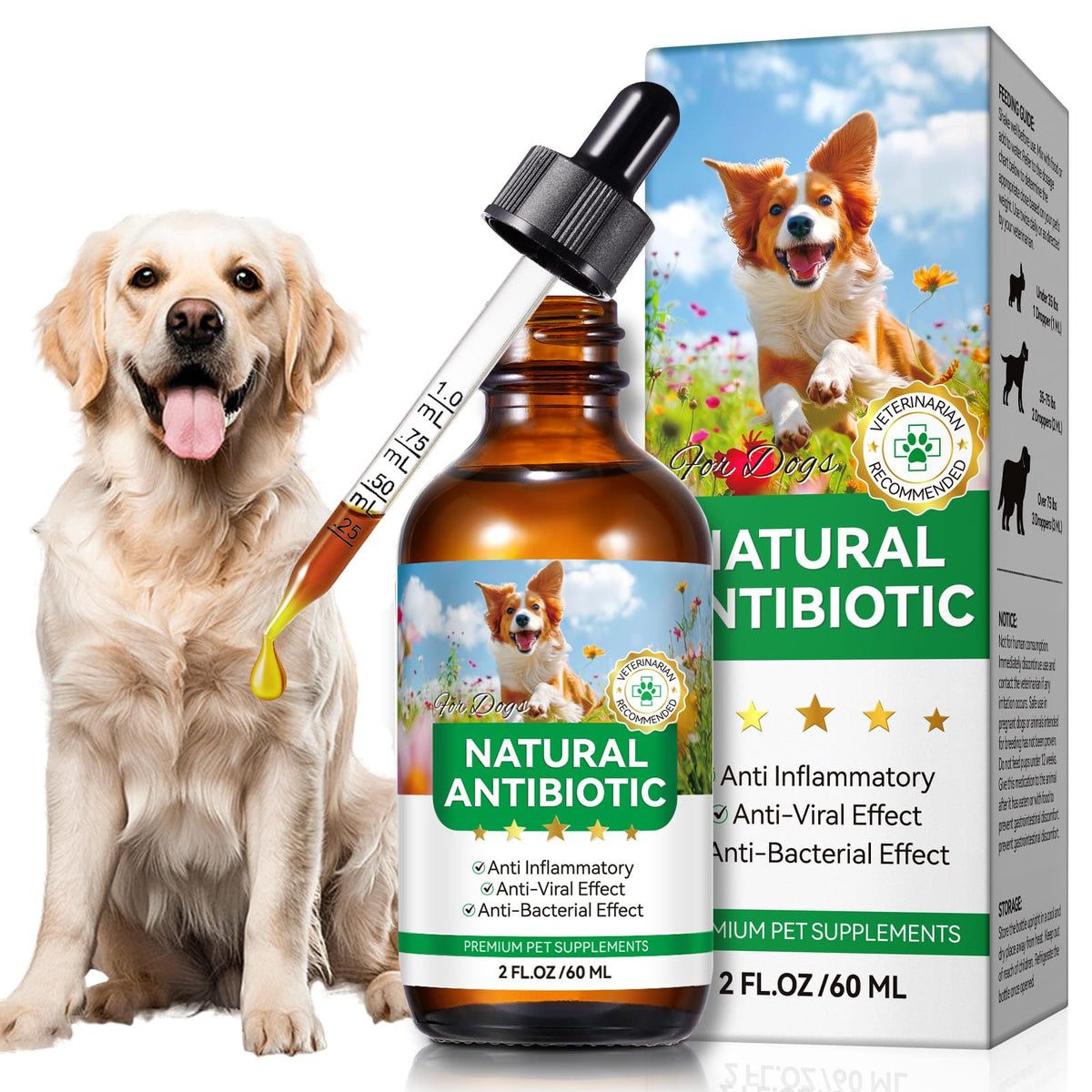Vortexonix bouteille 60 ml prête à l’emploi pour chiens