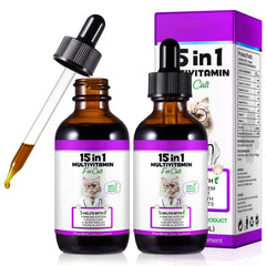 VOSIFSDIY multivitamines pour chats, flacon 60ml, soutien global potentiel.