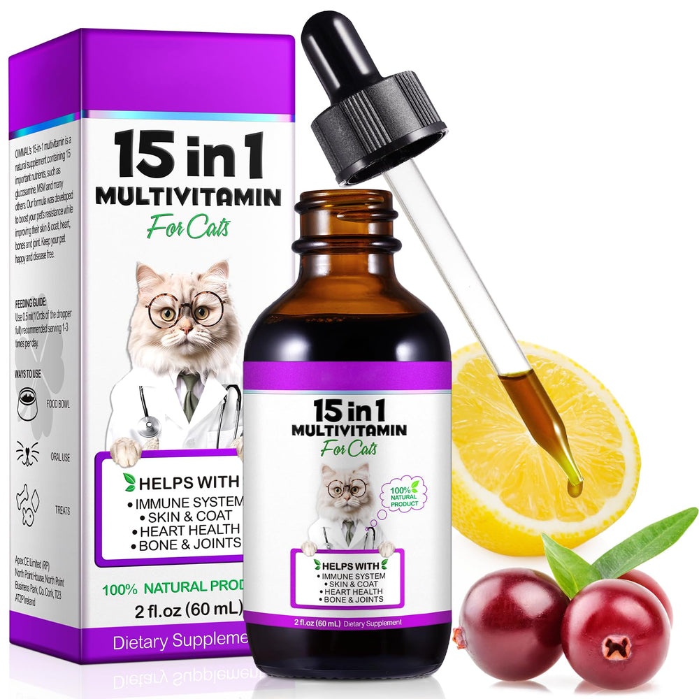 VOSIFSDIY multivitamines-chat flacon-gouttes – soutien potentiel au bien-être général.