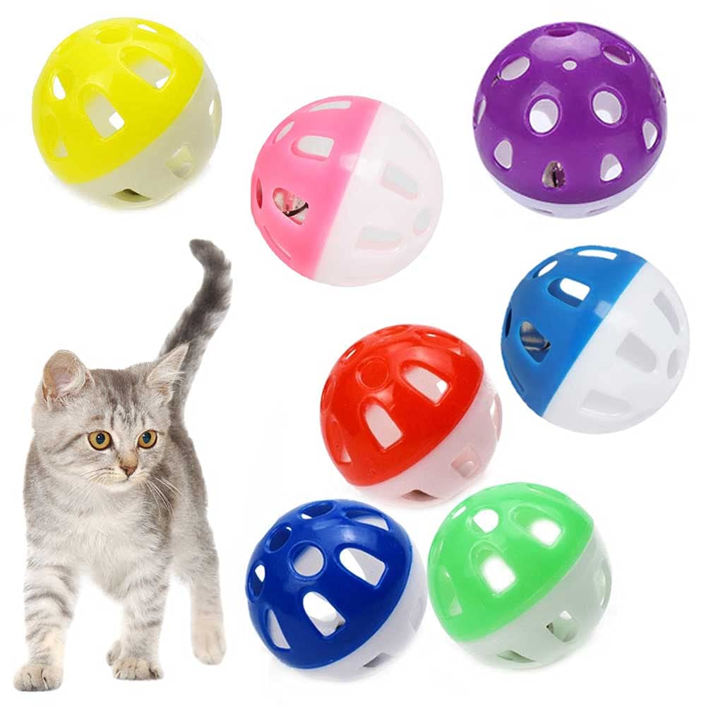 Balle-cloche rouge VOVIGGOL pour chat, stimule la chasse et le jeu
