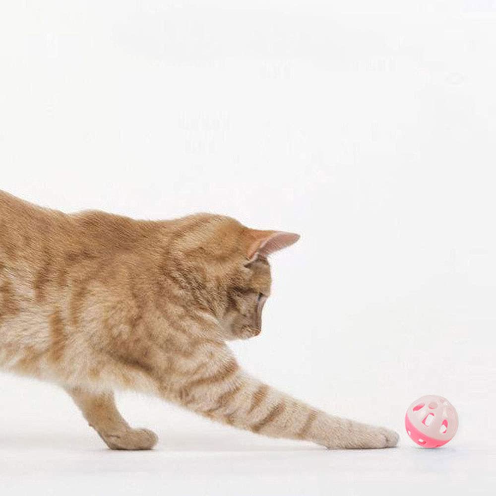 Balle-cloche violet VOVIGGOL pour chat, idéal pour jeux répétitifs