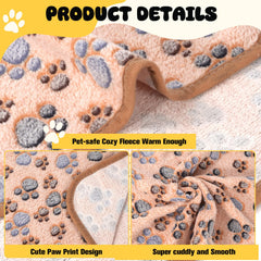 Vowanop-couverture-chien-chat-23x16-velours-coral: douce et résistante, pratique au quotidien.