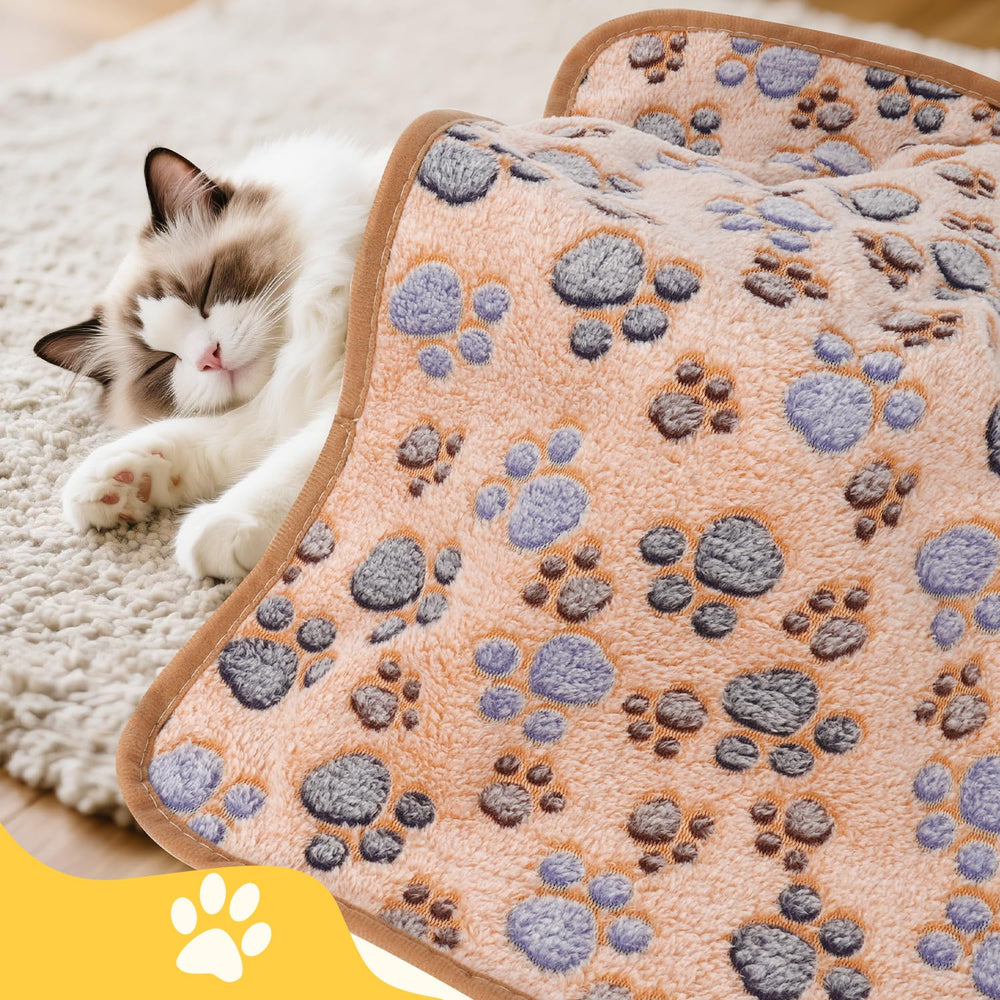 Vowanop-couverture-empreinte-patte: design réconfortant pour vos animaux.
