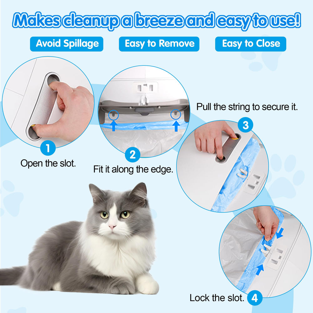 VOZIXALA sacs-litiere-auto fermeture à corde pratique pour sceller rapidement