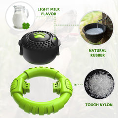 Jouet VRTOP avec sifflet intégré pour attirer l’animal au jeu.