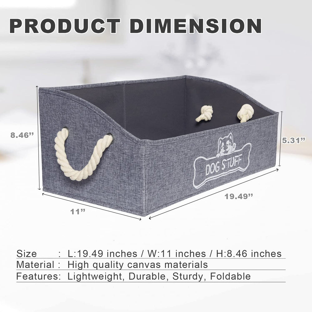 Boîte à jouets Vumdua pour chien pliable avec base en carton pour garder la forme