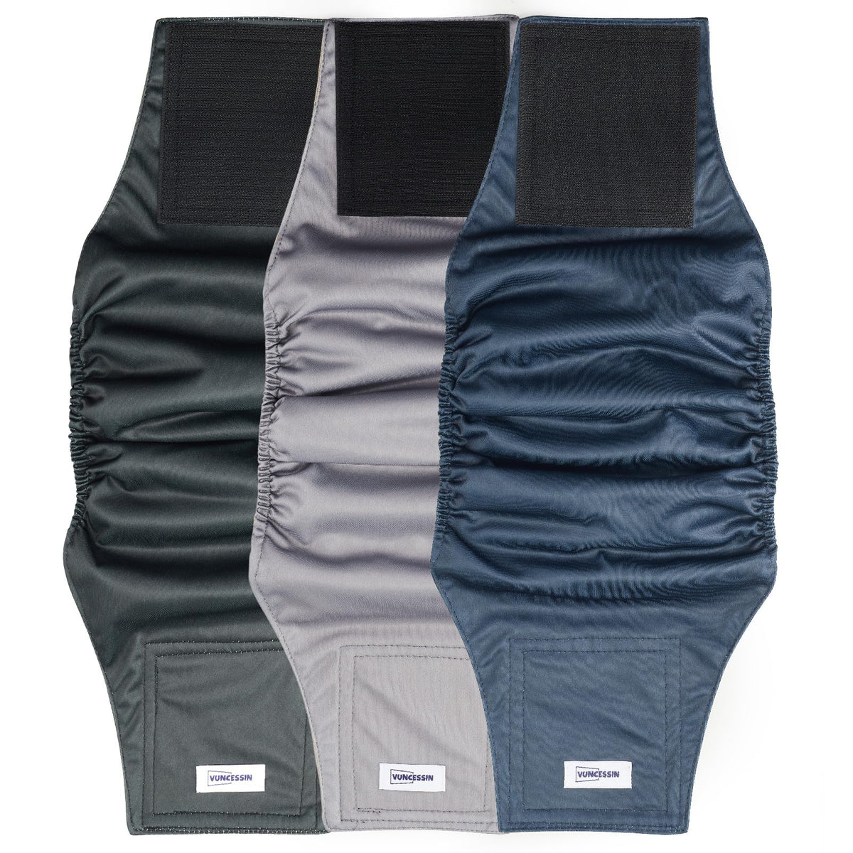 Bandes ventrales VUNCESSIN avec Velcro, ajustables pour chien mâle et réutilisables.