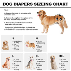 VUNCESSIN couches chienne femelle lavables XXL, fermeture Velcro ajustable et ajustement précis.