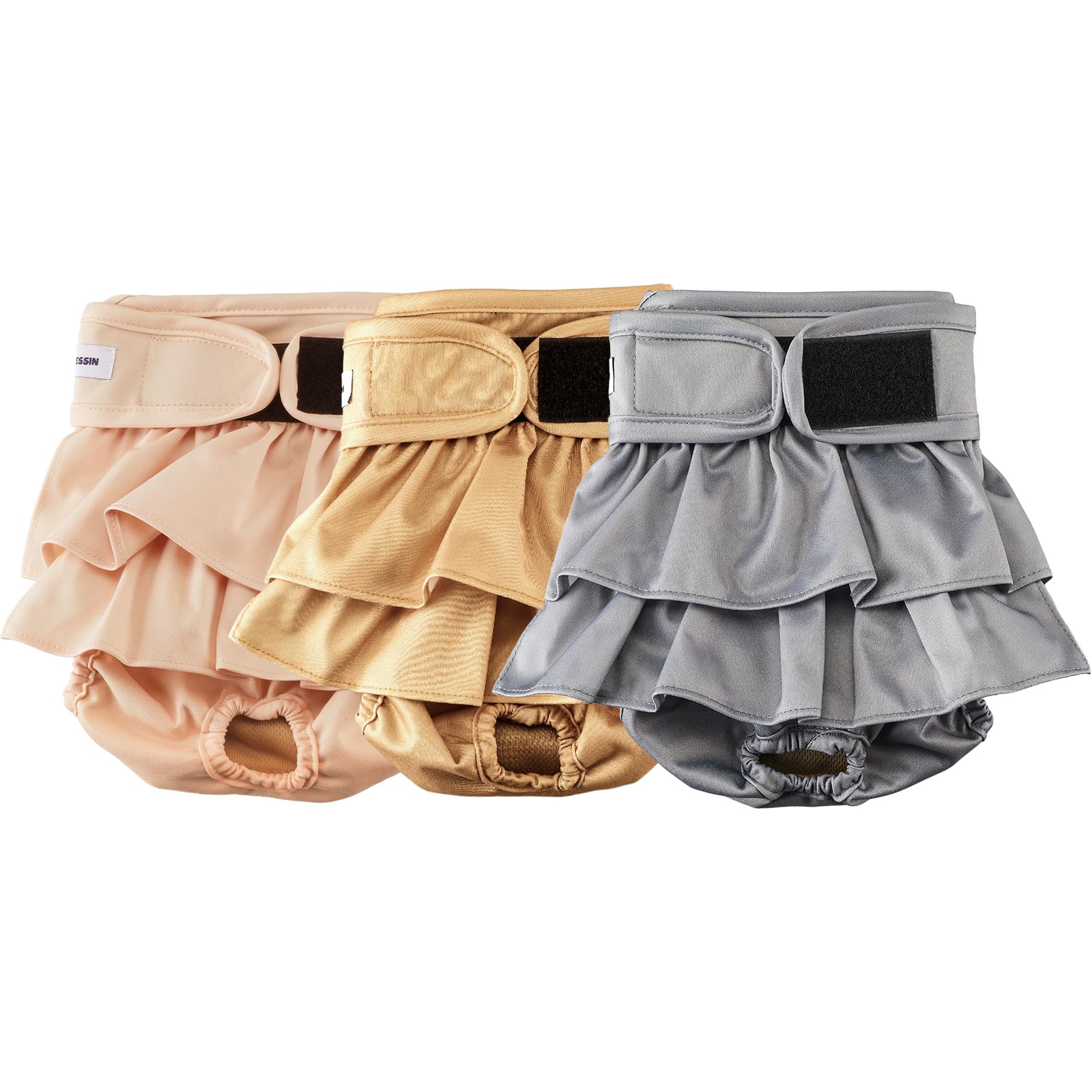 Couches VUNCESSIN XXL pack 3 pour chiennes femelles, absorption efficace.