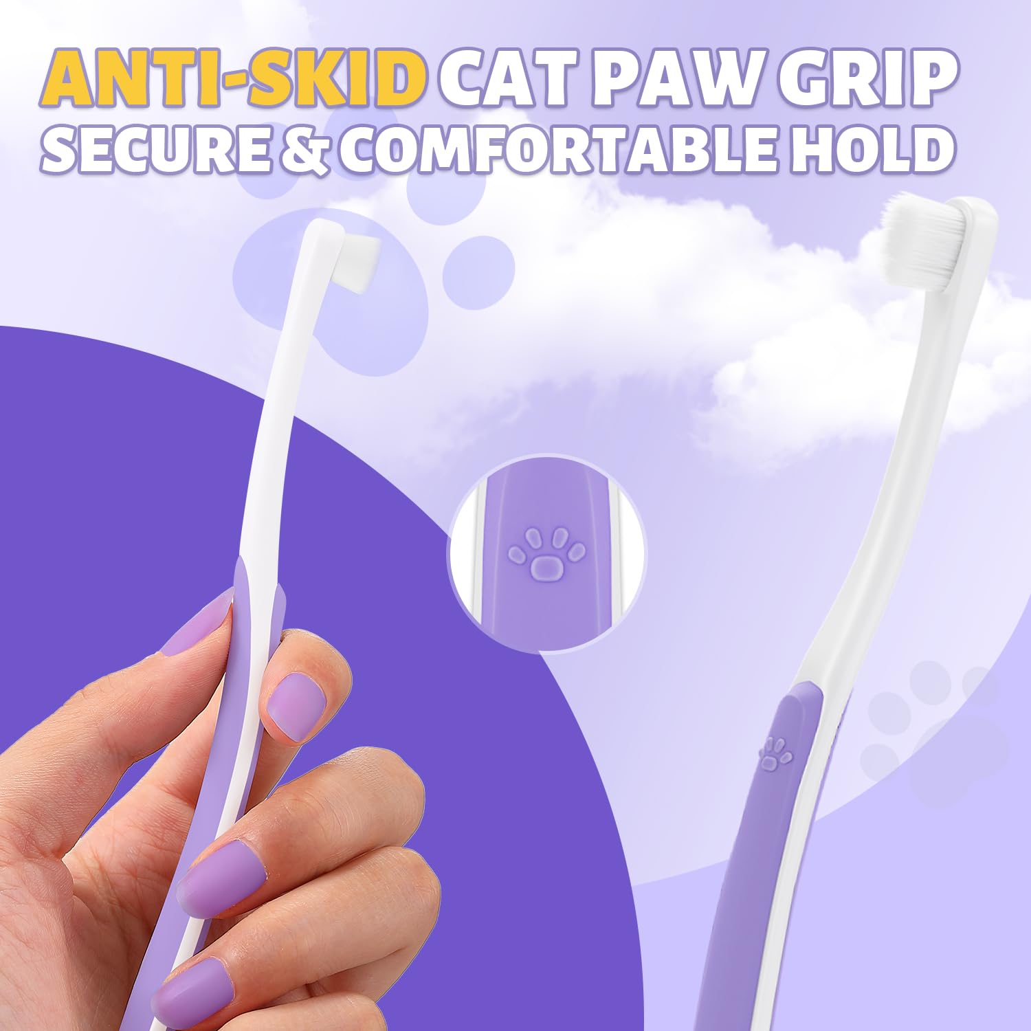 Brosse VVHOMIFE matériaux-sains-apaisants: sans BPA et sûre même mordillée.