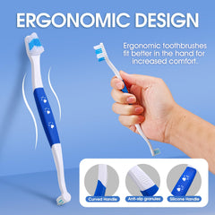 VVHOMIFE brosse dent chien manche en S non glissante assure stabilité