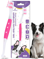 VVHOMIFE brosse-dent chien à tête double pour un nettoyage facilité.