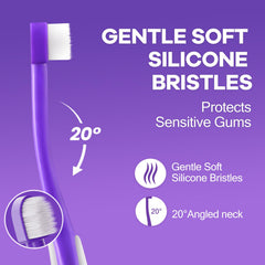 VVHOMIFE brosse-dent en silicone ultra-doux protège les gencives sensibles.