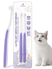 Brosse VVHOMIFE pour chats : tête compacte atteignant les petites dents.