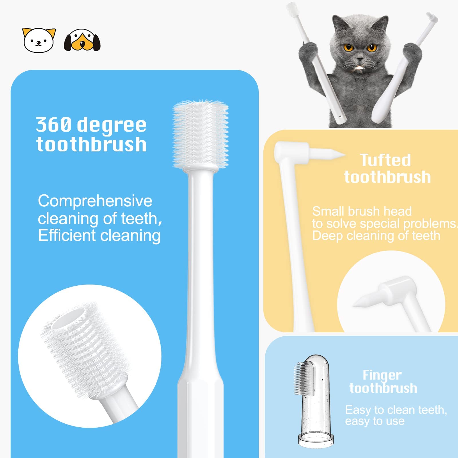VVHOMIFE ensemble dentaires petits chiens, solution complète