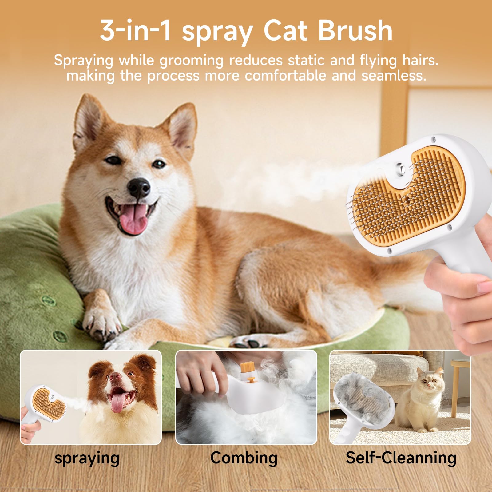 Brosse légère et compacte VVVVVW pour grooming