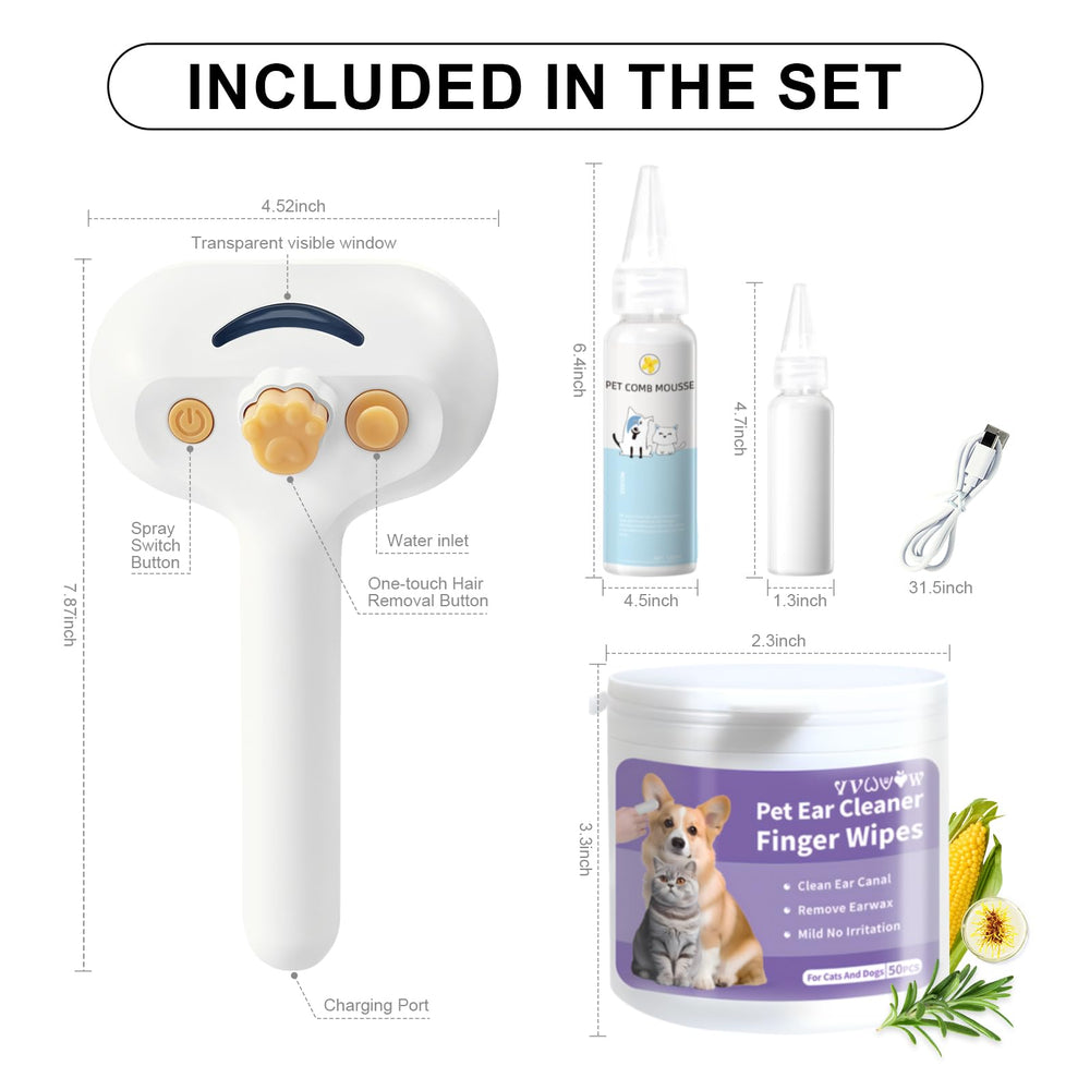 Idéal pour animaux sensibles au bain – expérience de grooming plus agréable.