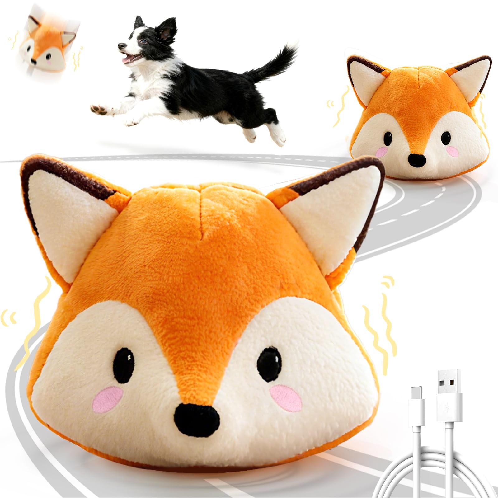 VYsTN Foxy, compagnon de jeu intelligent, stimule l’éveil mental du chiot lors d’interactions ludiques.