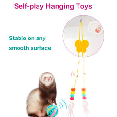 Jouets furet taille adaptée pour jeu sûr et sans ingestion.