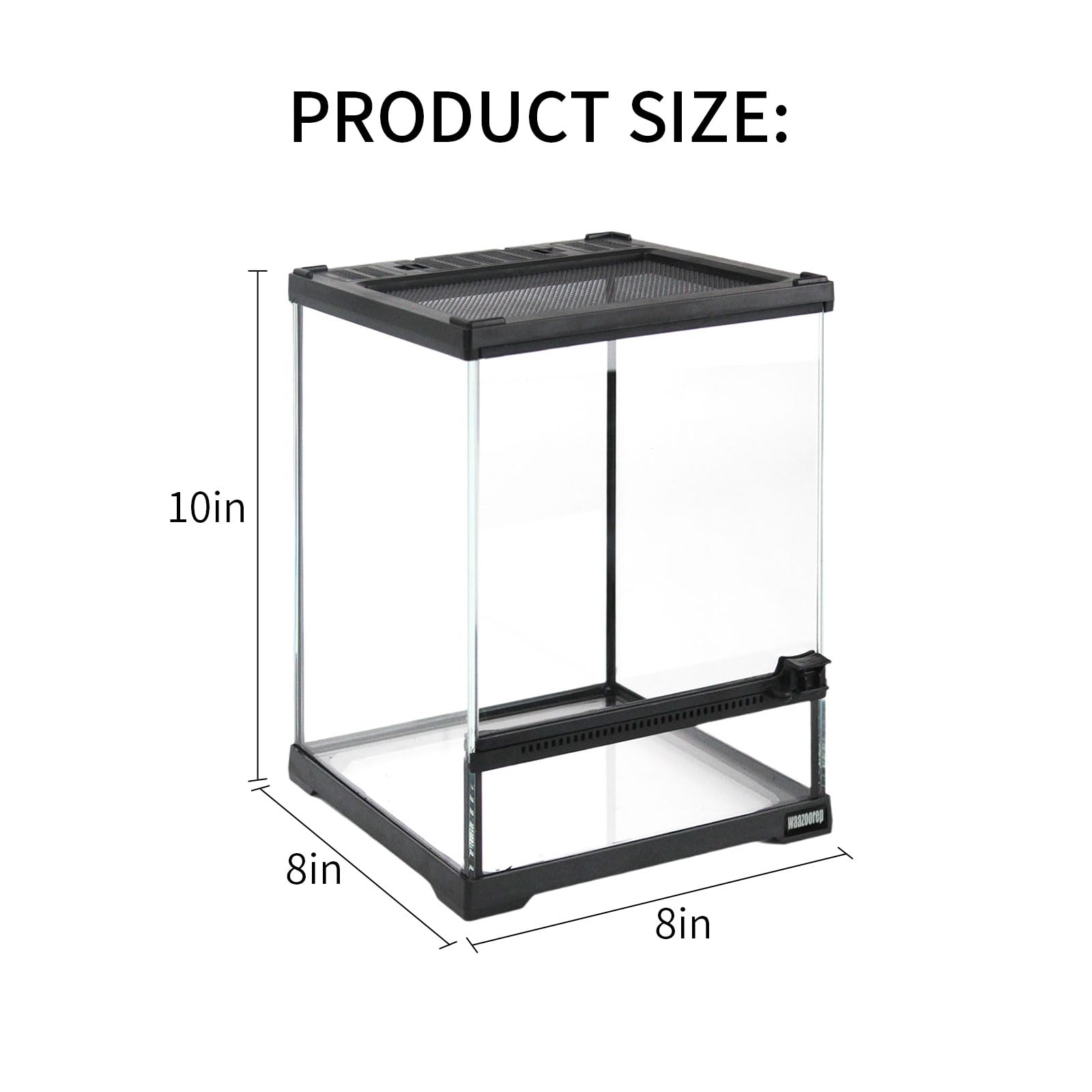 Porte frontale ouverte Waazoorep terrarium facilite l accès et le nettoyage