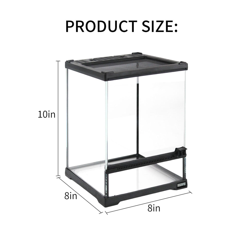 Porte frontale ouverte Waazoorep terrarium facilite l accès et le nettoyage