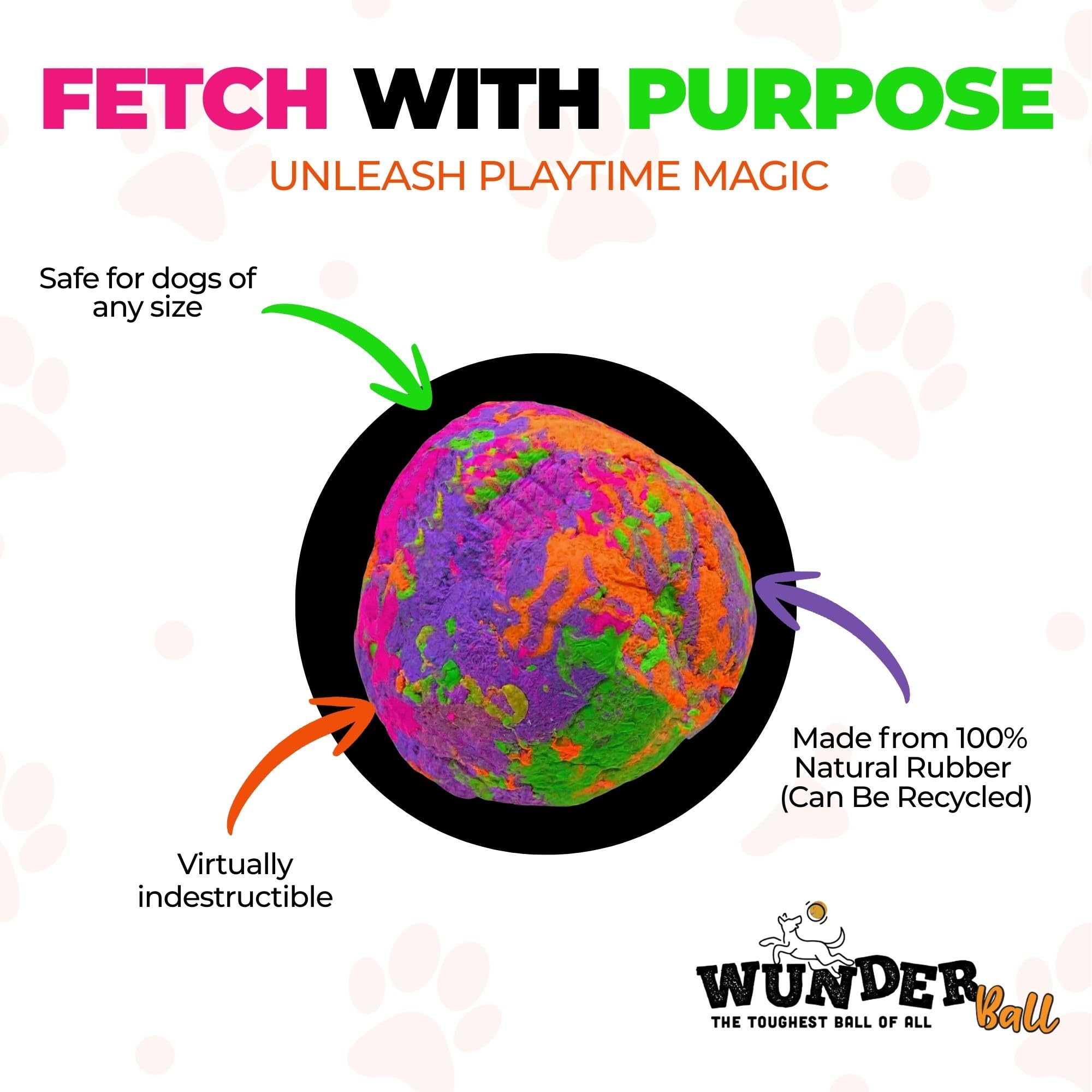 WACKYwalk'r WUNDERball balle-durable grande, résistance accrue face aux mâchouilleurs.