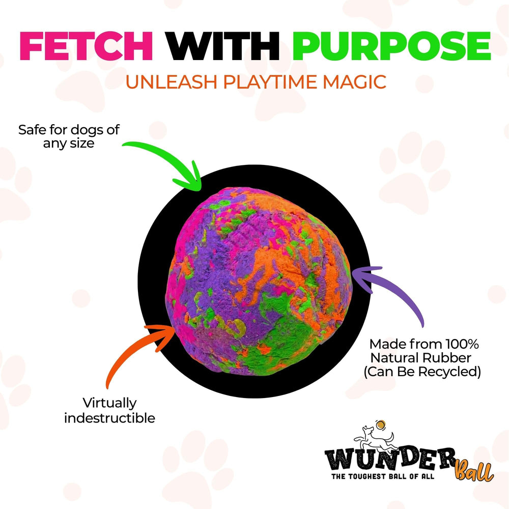 WACKYwalk'r WUNDERball balle-durable grande, résistance accrue face aux mâchouilleurs.