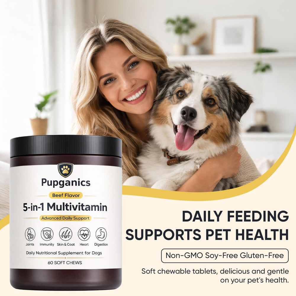 WAESKI Pupganics : soutien quotidien pour l'énergie et le bien-être du chien.
