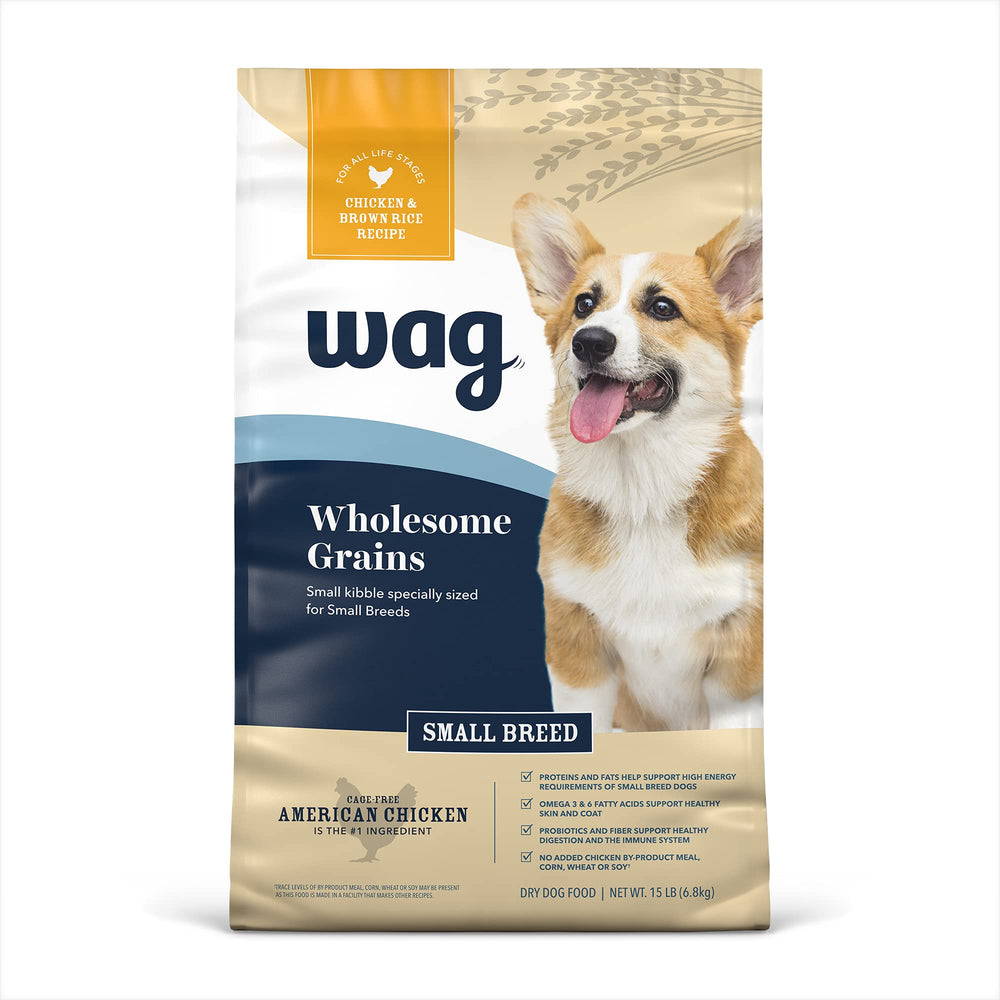 wag alimentation sec petit chien sac 15 lb, pratique à ranger.